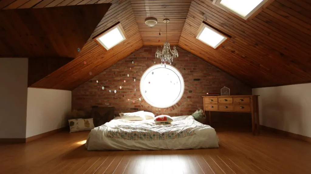 Chambre tamisée à la décoration apaisante, évoquant un cocon de bien-être propice à l’épanouissement psychosexuel masculin avec une Real Doll
